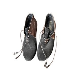 Rag & Bone Women Heeled Booties Lovell Suede 2 Tone Lace Up Leather Black Sz. 41